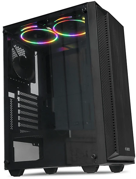 iBox Cetus 906, schwarz, Glasfenster