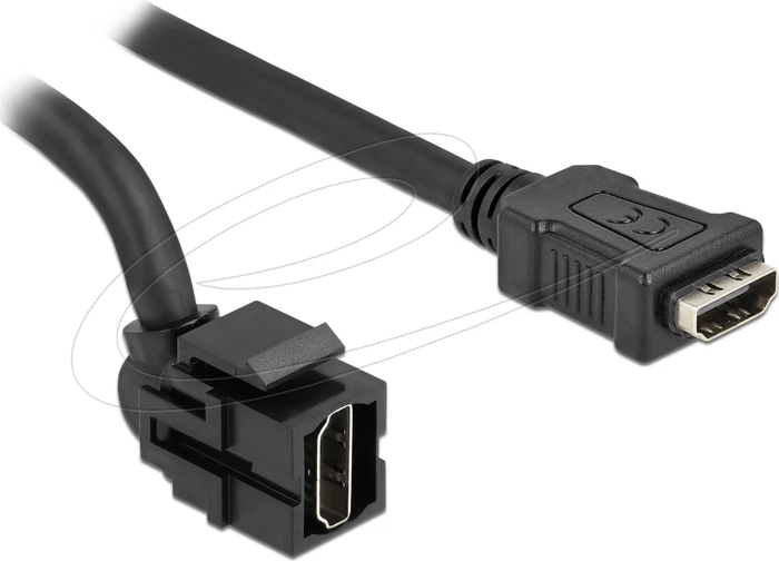DeLOCK Delock Keystone Modul HDMI Buchse 250° > HDMI Buchse mit Kabel schwarz