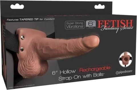 Pipedream Fetish Fantasy Rechargeable Umschnall-Dildo 6" Hollow hautfarbe/mittel