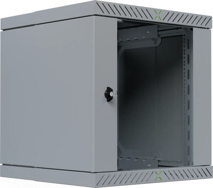EFB Elektronik X-Rack 19" Wandgehäuse 12HE, fest, eigenbelüftet, tiefenverstellbar, 400-600mm, Sicherheitsglastür, IP20, RAL 7035, 600mm tief