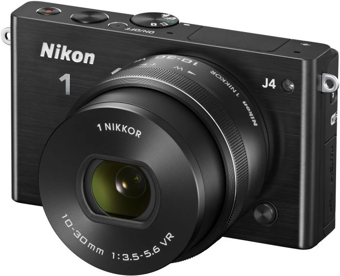 Nikon 1 J4 schwarz mit Objektiv 1 NIKKOR 10-30mm 3.5-5.6 PD-Zoom VR