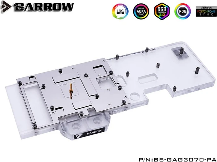 Barrow NVIDIA RTX 3070 LRC 2.0 Full Coverage GPU Water Block, Galax/KFA² 3070 Gamer OC Aurora