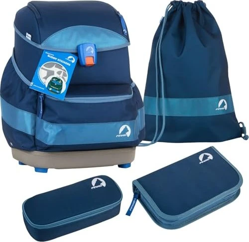 Finkid Buddy Eko Sport denim/dove Schultaschen-Set, 4-tlg.
