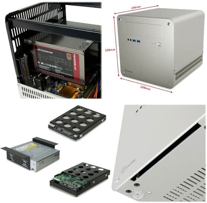 Abee acubic M20 silber, Mini-ITX