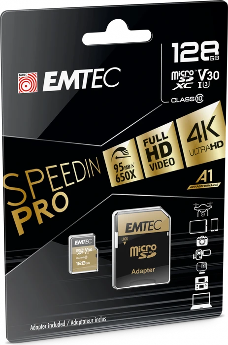 Emtec SpeedIN PRO R95/W85 128GB Kit, UHS-I U3, A1, Class 10