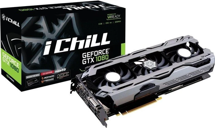 INNO3D GeForce GTX 1080 iCHILL X3, 8GB GDDR5X, DVI, HDMI, 3x DP