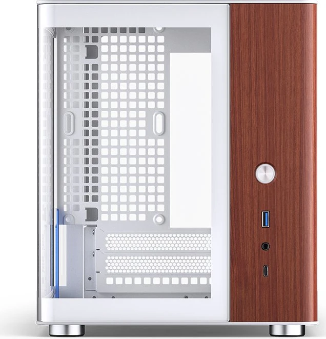 Jonsbo TK-0 White, weiß/braun, Glasfenster, Mini-ITX