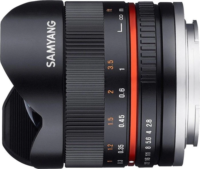 Samyang 8mm 2.8 UMC Fisheye II für Canon EF-M schwarz