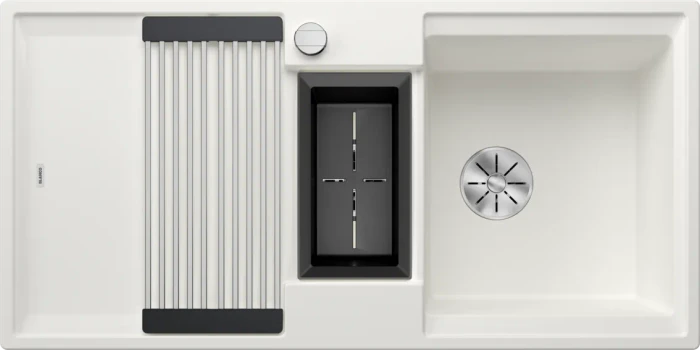 Blanco Adira 6 S InFino Becken reversibel mit Ablauffernbedienung weiß inkl. Multifunktionsschale
