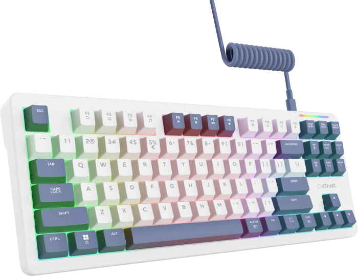 Trust Gaming GXT 872 Xyra TKL, LEDs RGB, hot-swap, LEOBOG Seiya Star Vector, USB, US