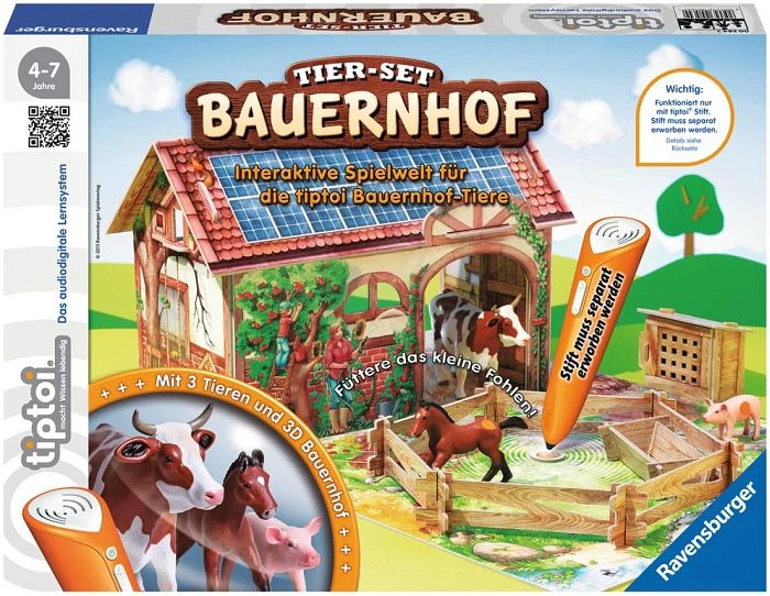 Ravensburger tiptoi Spielfigur: Tier-Set Bauernhof