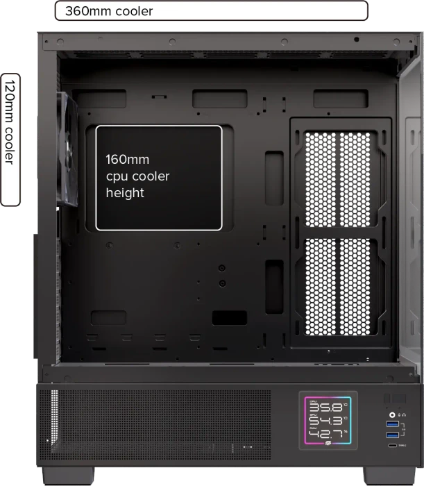 Einarex Prisma S501D RGB White, weiß, Glasfenster