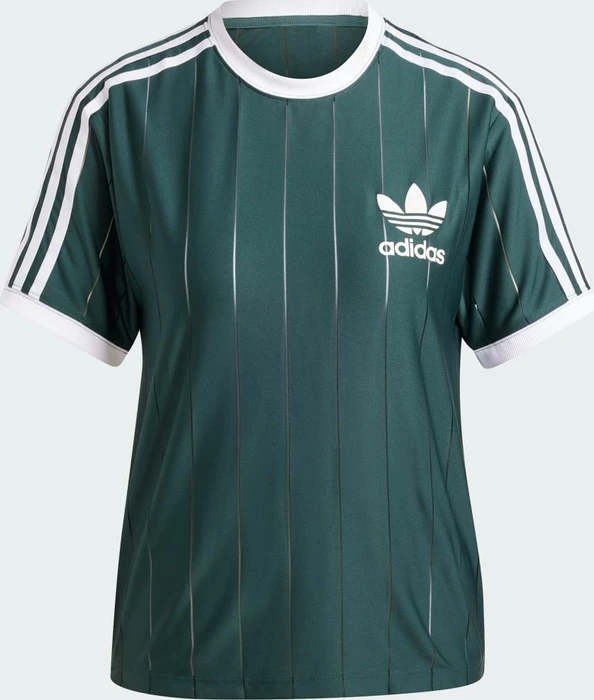 adidas Adicolor 3-Streifen Pinstripe T-Shirt kurzarm mineral green (Damen)
