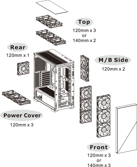 Thermaltake Divider 370 TG ARGB, schwarz, Glasfenster