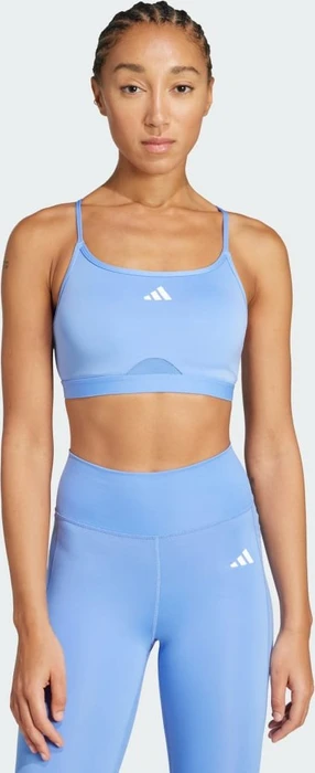 adidas Aeroreact Training 3-Streifen Sport-BH blue fusion (Damen)