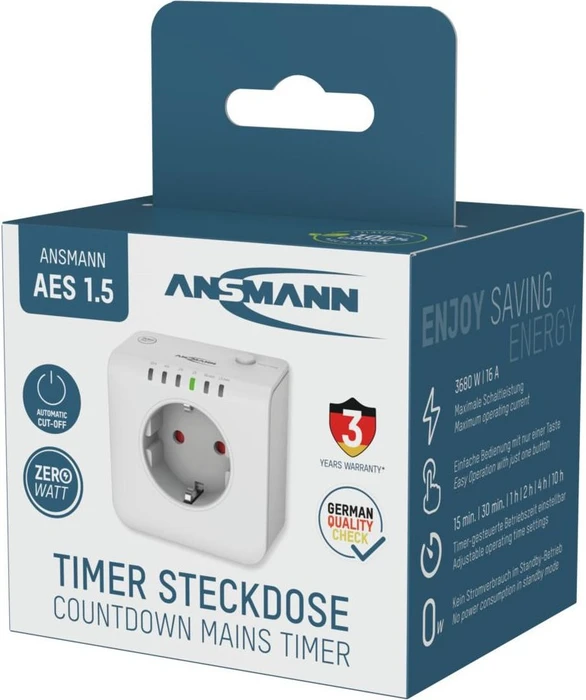 Ansmann Timer-Steckdose AES 1.5, weiß
