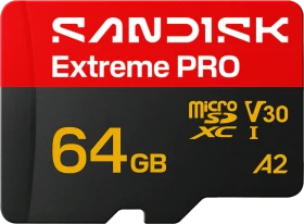 SanDisk Extreme PRO R200/W90 64GB, UHS-I, A2, Class 10