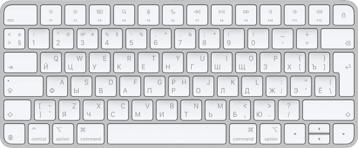 Apple Magic Keyboard (USB-C), weiß/silber, USB/Bluetooth, RU