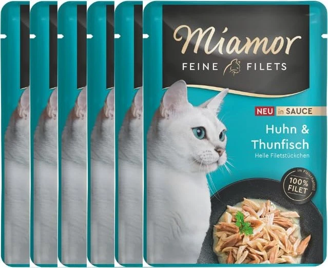 Finnern Miamor Feine Filets Huhn und Thunfisch, 2.40kg (24x 100g)