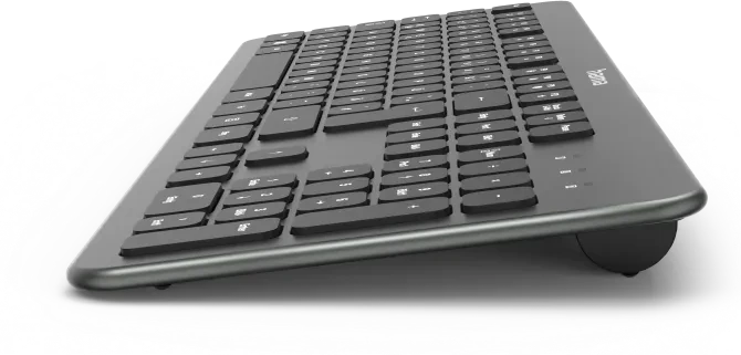 Hama KW-700 Wireless Slim-Design Tastatur, anthrazit/schwarz, USB, DE