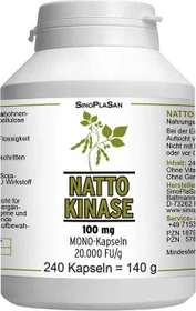 SinoPlaSan Nattokinase 100mg Mono 20.000 FU Kapseln, 240 Stück