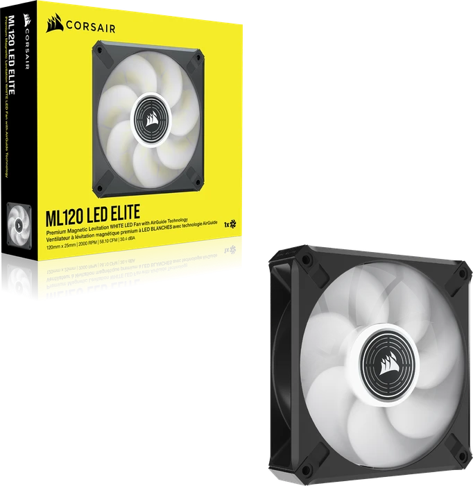 Corsair ML Series ML120 LED Elite White, schwarz, 120mm