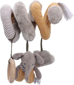 Sterntaler Spielzeugspirale Elefant Eddy in Grau mit Holzring