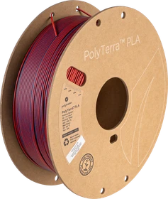 Polymaker PolyTerra PLA Dual, Mixed Berries (Red-Dark Blue), Spule, 1.75mm, 1.00kg