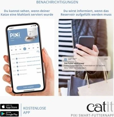 Catit PIXI Smart-Futterautomat für Trockenfutter, WLAN, weiß