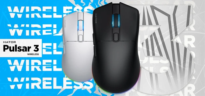 Hator Pulsar 3 Wireless Gaming Mouse schwarz, USB/Bluetooth