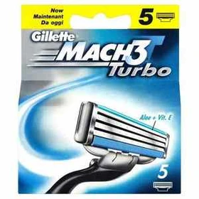 Gillette Mach3 Turbo Rasierklinge, 5 Stück