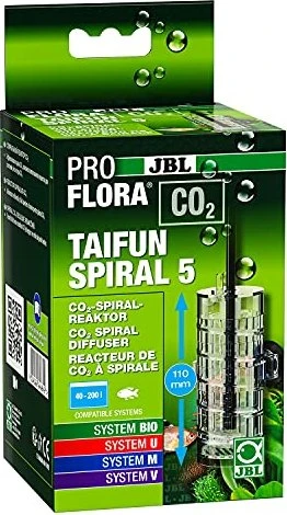 JBL PRO FLORA CO2 Taifun Spiral 5, Erweiterbarer CO2-Diffusor für kleine Süßwasser-Aquarien