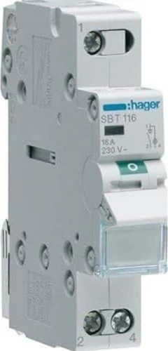 Hager Ausschalter 16A 1 Schließer 230V AC 1PLE