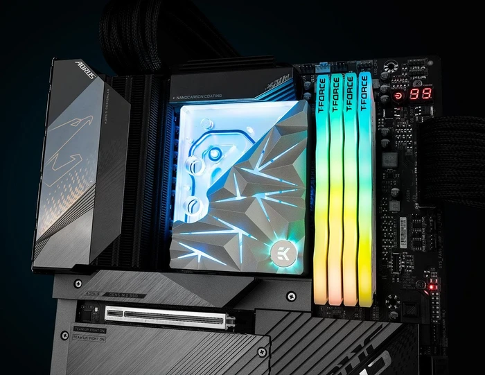 EK Water Blocks Quantum Line EK-Quantum Velocity² Edge D-RGB Silver Special Edition, AM5, Nickel Acryl