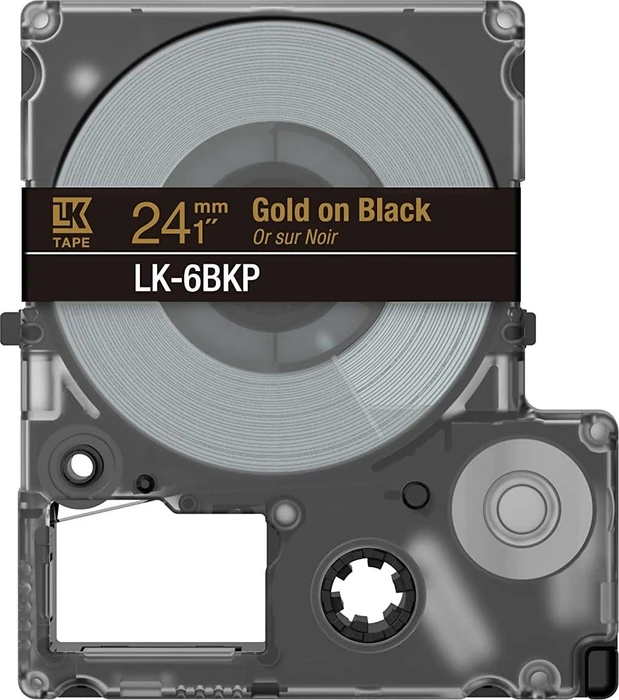 Epson LK-6BKP Beschriftungsband, 24mm, gold/schwarz