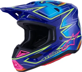 Alpinestars S-M7 Cast blau/rosa/gelb
