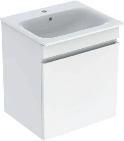 Geberit Renova Plan Set Möbelwaschtisch/Unterschrank 60cm, weiß/lackiert hochglanz