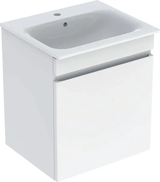 Geberit Renova Plan Set Möbelwaschtisch/Unterschrank 60cm, weiß/lackiert hochglanz