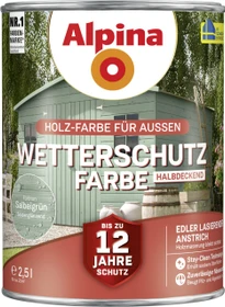 Alpina Farben Wetterschutzfarbe deckend außen salbeigrün, 2.5l
