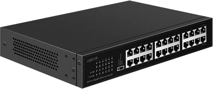 LogiLink NS1300 Rackmount Gigabit Switch, 24x RJ-45