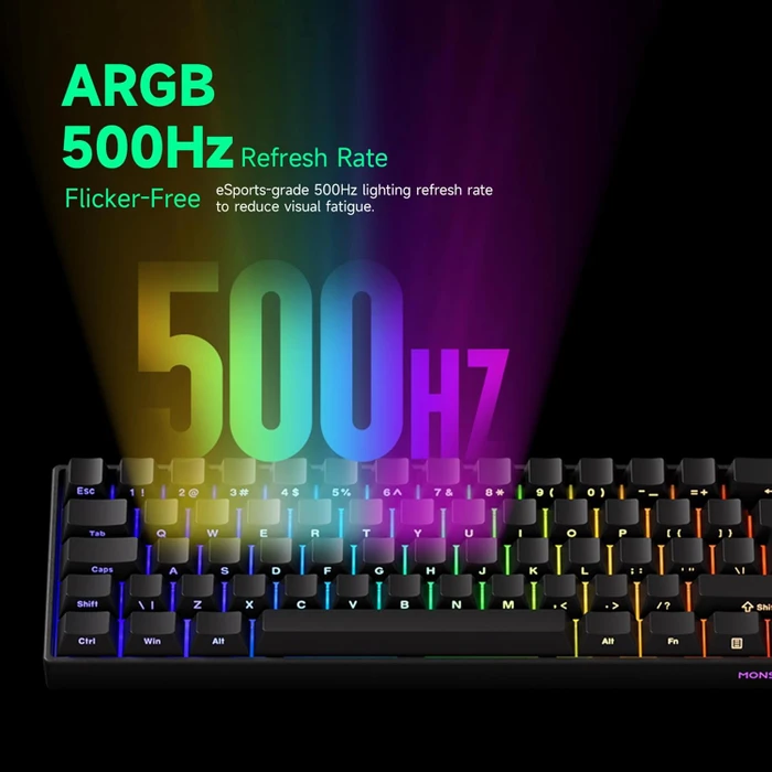 Akko MonsGeek FUN60 Pro HE, schwarz, LEDs RGB, hot-swap, Akko Glare Magnetic, USB, UK