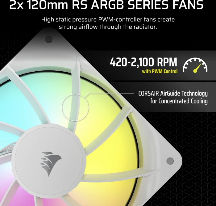 Corsair Nautilus 240 RS ARGB, weiß