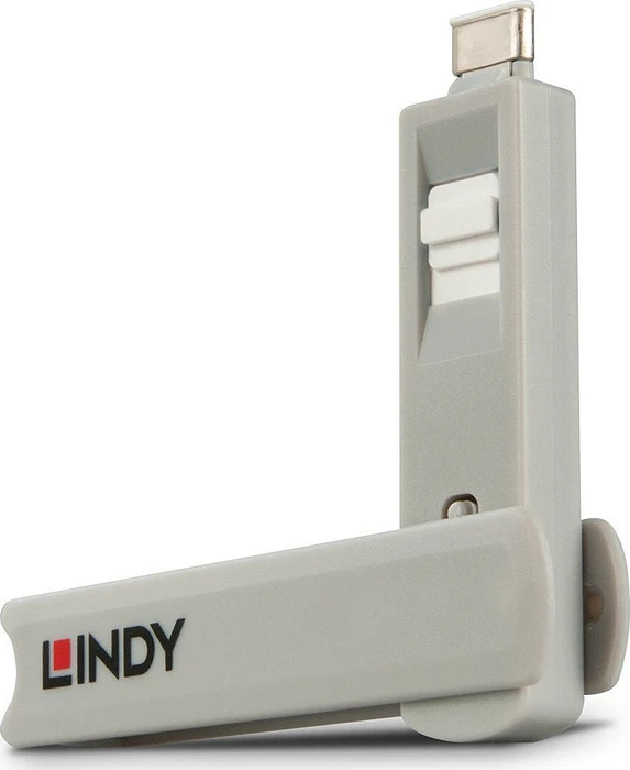 Lindy USB-C/Thunderbolt 3 Schloss mit Schlüssel, weiß, 4er-Pack