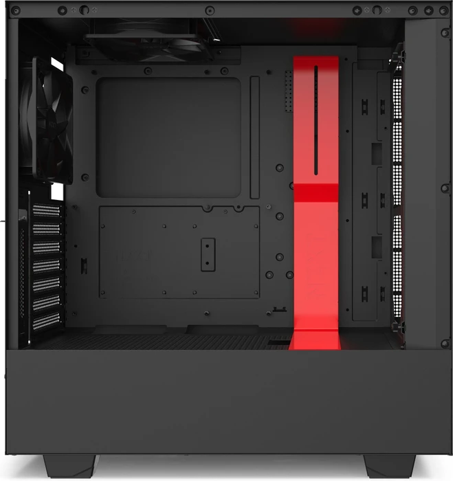 NZXT H510i, schwarz/rot, Glasfenster