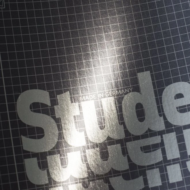 Brunnen Student Premium Collegeblock, A4, kariert, anthrazit metallic, 80 Blatt