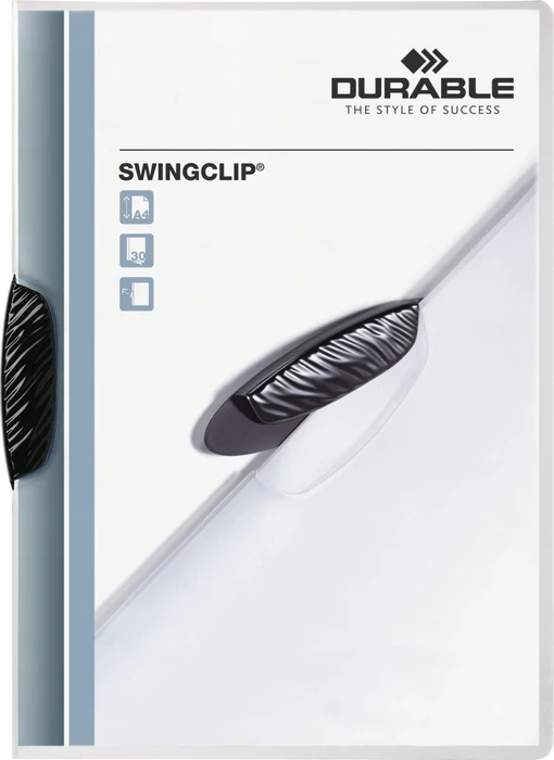Durable Swingclip Klemmmappe, A4, schwarz/transparent
