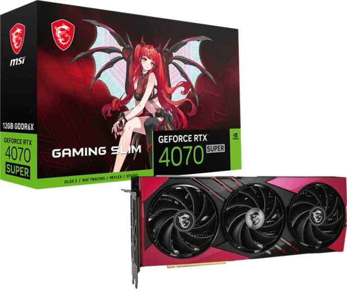 MSI GeForce RTX 4070 SUPER 12G Gaming Slim MLG, 12GB GDDR6X, HDMI, 3x DP