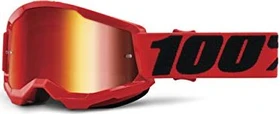 100% Strata2 Schutzbrille red/mirror red lens (Junior)