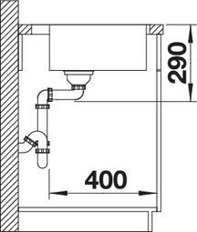 Blanco Andano 700-IF/A InFino Einbau Becken mittig mit Ablauffernbedienung edelstahl