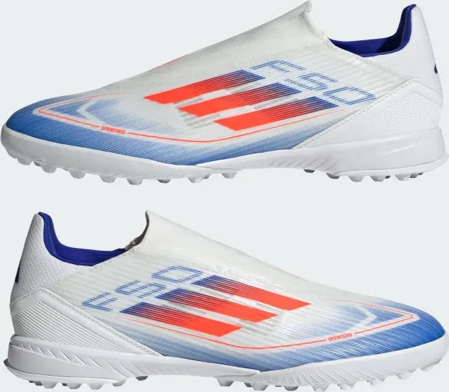 adidas F50 League Laceless TF cloud white/solar red/lucid blue (Herren)